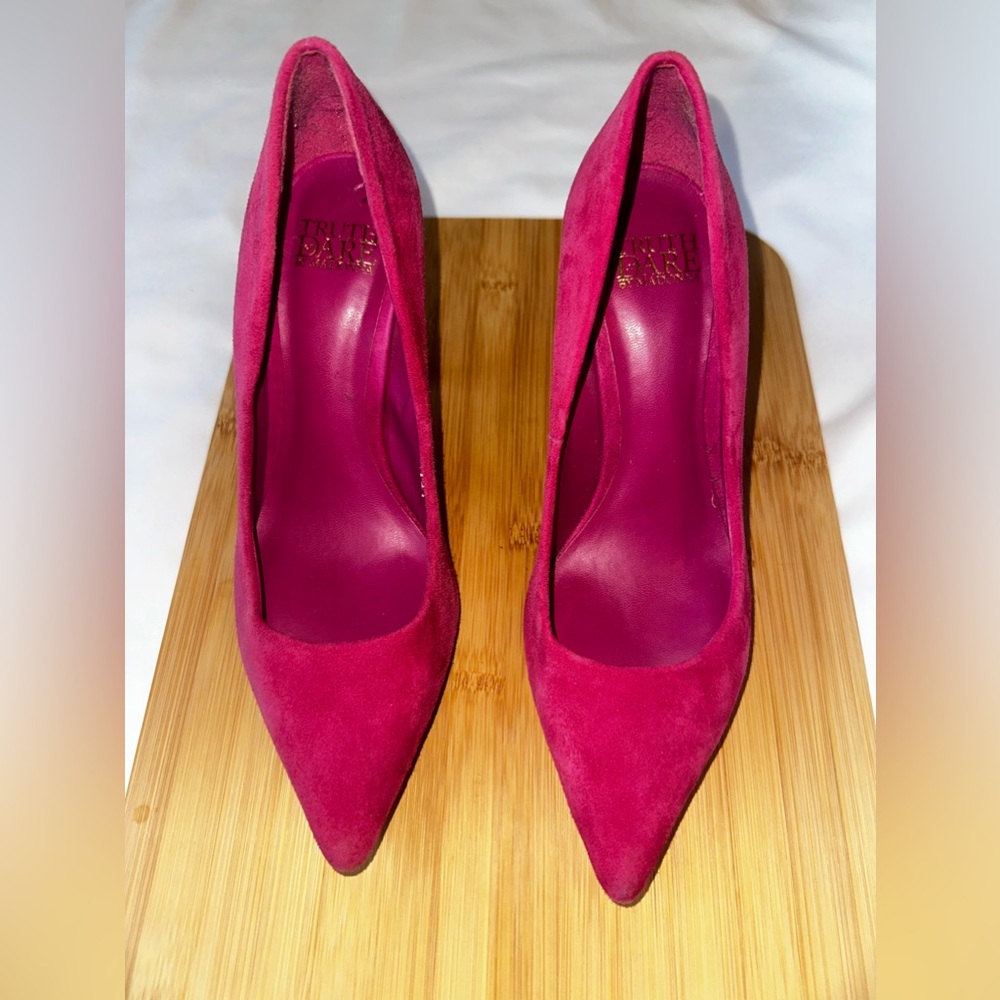 Fuchsia Pink Truth or Dare by Madonna pointed toe stiletto heels